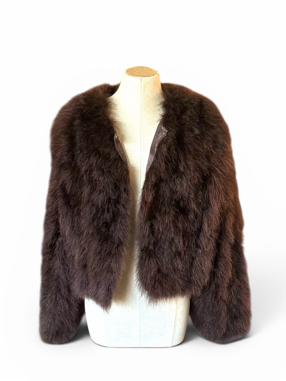 Donna Morgan Turkey feather Cropped Archival Jacket Size Large